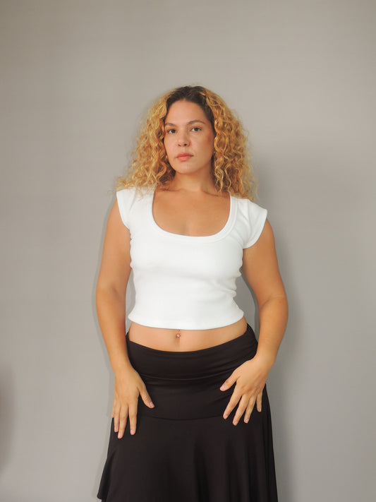 Blusa Decote Arredondado