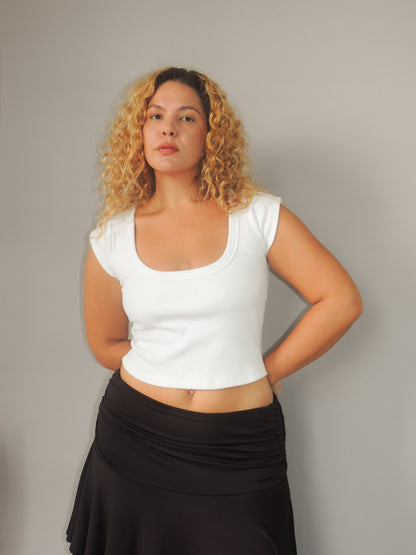 Blusa Manguinha Decote Redondo