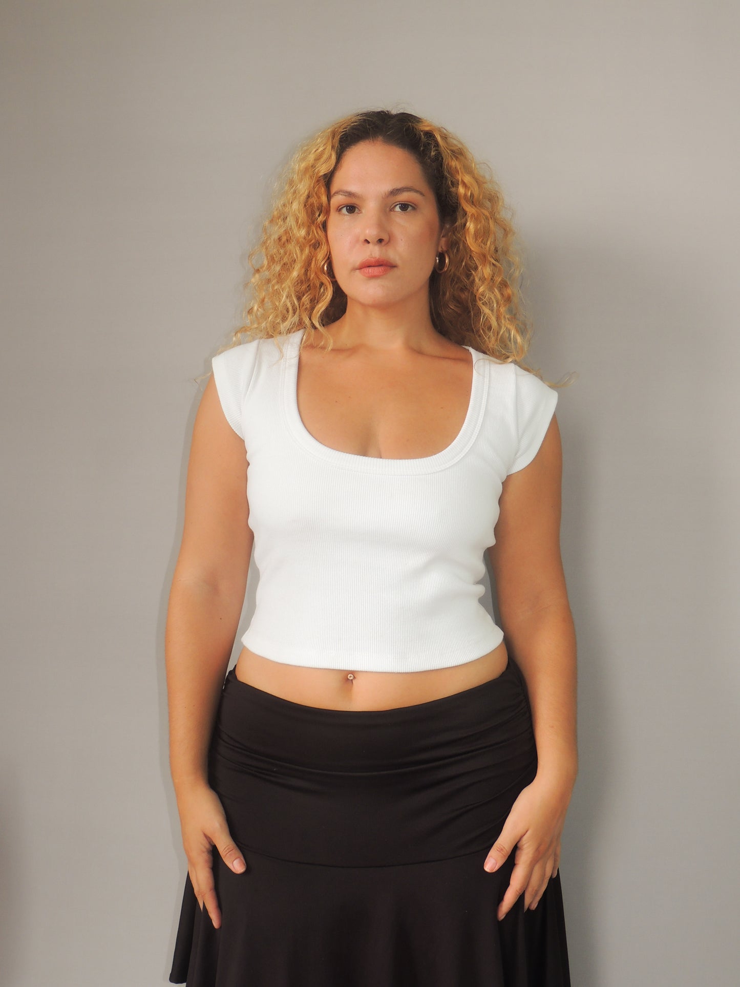Blusa Manguinha Decote Redondo