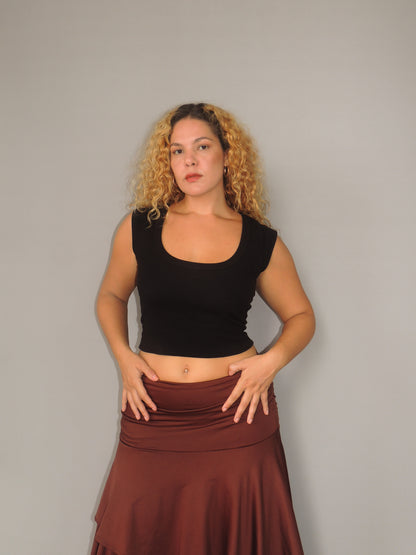 Blusa Manguinha Decote Redondo